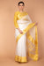 Pure Silk Saree in Off White & Yellow with Jacquard