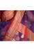 Chanderi Hand Loom Silk Saree in Purple Amethyst & Red