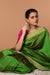 Handwoven Silk Saree in Lime Green