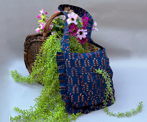 Handmade Block Print Shopper Bag