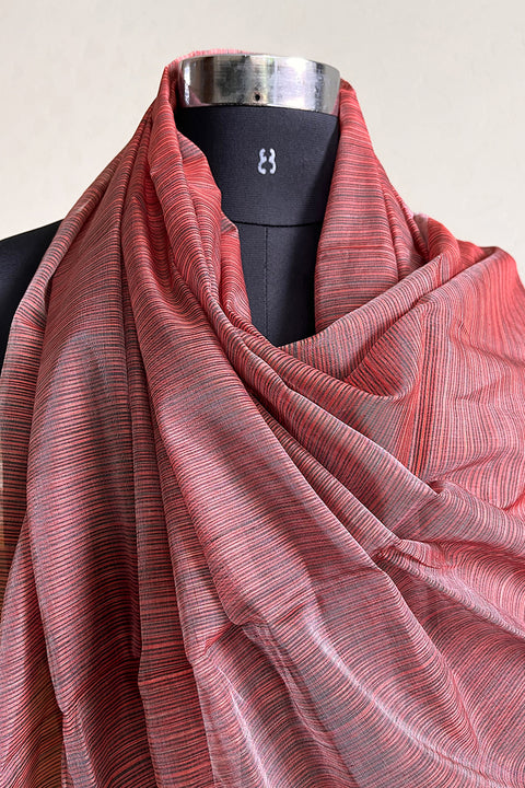 Shop Brick Brown Chanderi Handloom Dupatta | Vinusto
