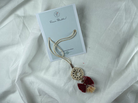 Rakhi with Beads & Card Combo (Set of 2)