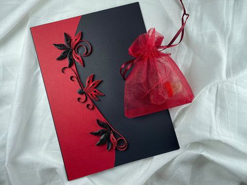 Rakhi with Beads & Card Combo (Set of 2)