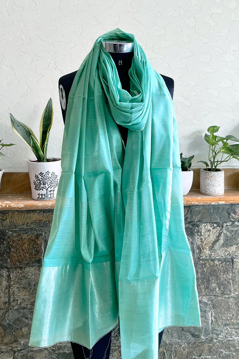 Order Sea Green Chanderi Handloom Dupatta | Vinusto