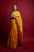 Turmeric Yellow & Gold Stripes Saree in Chanderi Handloom