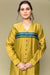 Lime Chanderi Handloom Shirt Kurta With Teal Details