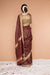 Handwoven Silk Saree in Coffee Maroon