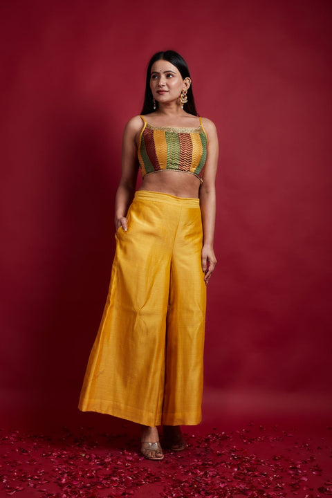 Order Multi-Colored Top with Flared Palazzo (Set of 2) | Vinusto