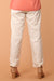 Loose Fit Straight Pants in White Hand Loom Cotton