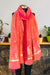 Chanderi Hand Loom Dupatta in Orange & Pink