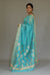 Chanderi Hand Loom Mercerized Silk Saree in Diamond Blue