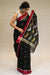 Chanderi Hand Loom Mercerized Silk Saree in Black & Pink