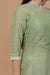 Apple Green Kurta with Kantha Stitch in Handloom Cotton