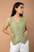 Apple Green Waistcoat Top in Handloom Cotton