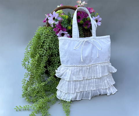 Handmade Ruffled Tote