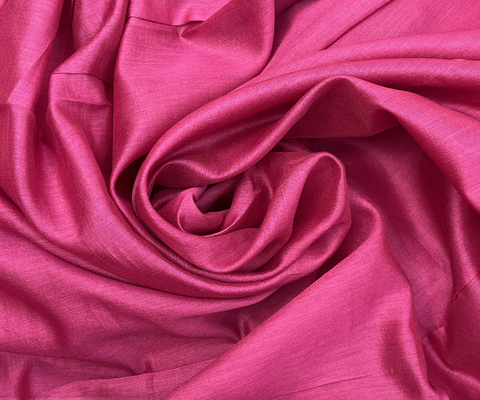 Order Handwoven Chanderi Fabric In Deep Magenta - By Vinusto