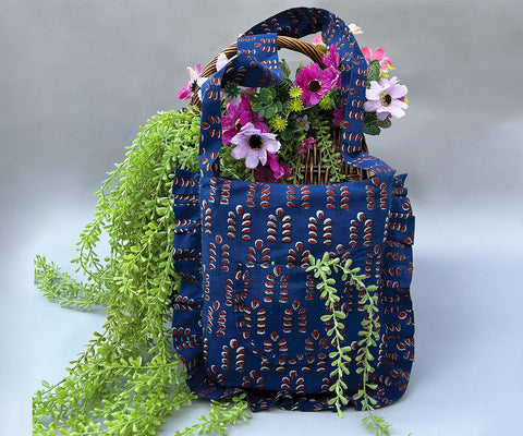 Handmade Block Print Shopper Bag