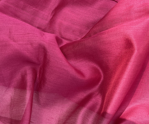 Shop Handwoven Chanderi Fabric In Deep Magentaat Best Price online - By Vinusto