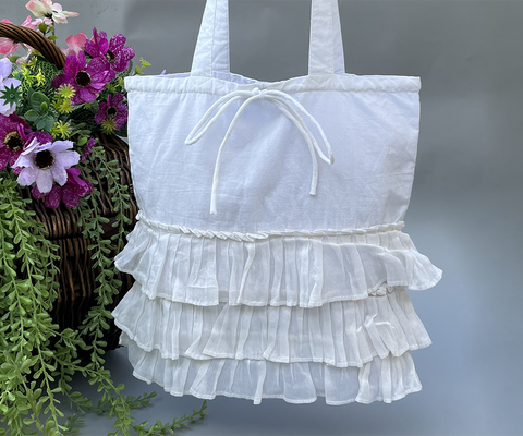 Handmade Ruffled Tote