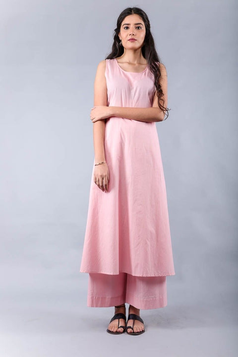 Buy Cotton Suit Set in Blush Pink & Dark Pink with Gota Work Dupatta - Set of 3 | Vinusto

