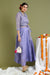 Lavender Flared Skirt with Pockets in Chanderi Handloom