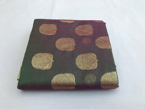 Handcraft Chanderi Mercerized Silk Saree in Double Shade of Green & Pink – Vibrant & Elegant

