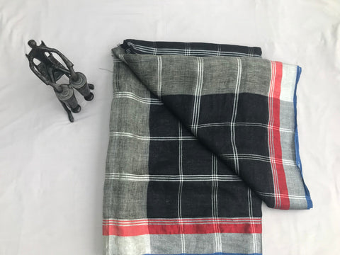 Premium Linen Saree in Grey | Elegant & Comfortable Saree for Every Occasion

