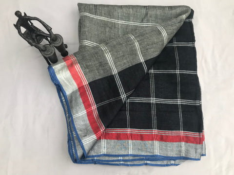 Luxury Linen Saree in Grey | Elegant & Comfortable Saree for Every Occasion

