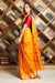Chanderi Hand Loom Mercerized Silk Saree in Yellow