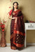 Chanderi Hand Loom Mercerized Silk Saree in Maroon & Red