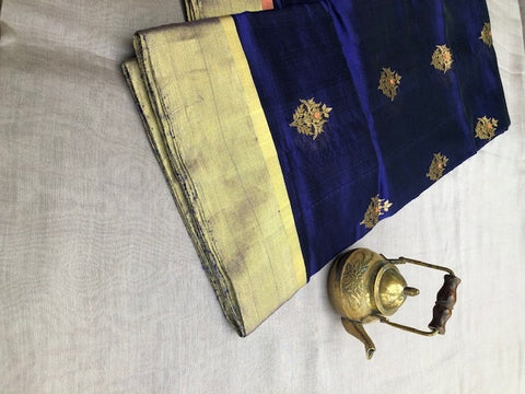 Handcraft Chanderi Silk Saree in Purple – Elegant & Timeless | Vinusto

