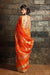 Chanderi Hand Loom Mercerized Silk Saree in Orange