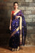 Chanderi Hand Loom Silk Saree in Purple