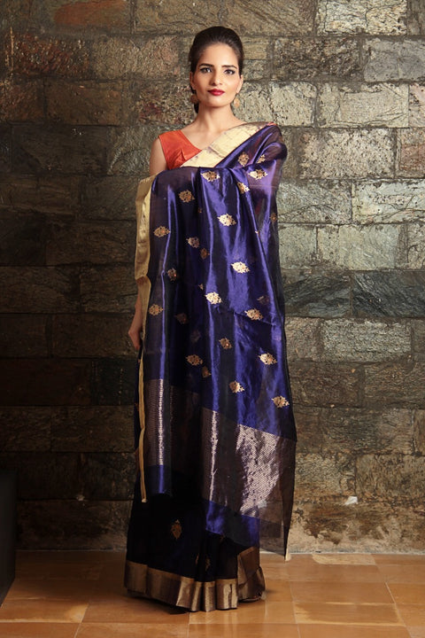 Order Chanderi Silk Saree in Purple – Elegant & Timeless | Vinusto

