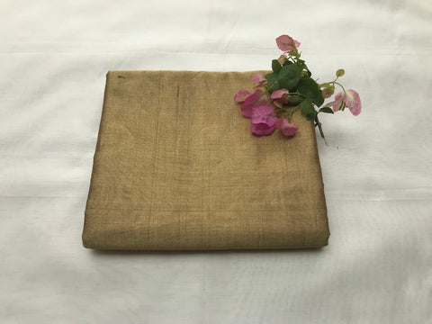 Pure- Luxury Chanderi Fabric In Golden Zari - By Vinusto