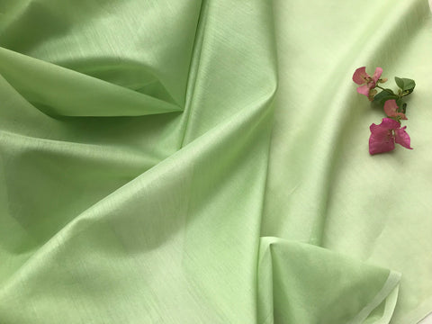 Buy Chanderi Fabric In Pista Green - By Vinusto