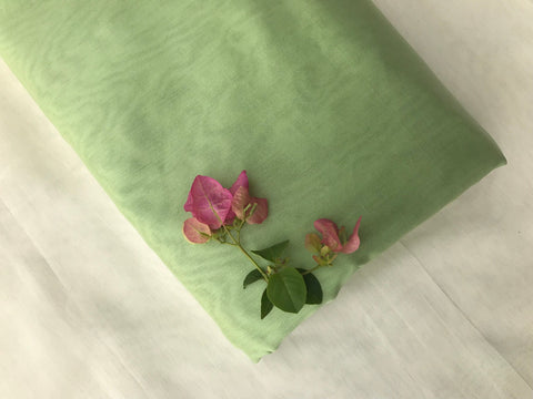 Designer Chanderi Fabric In Pista Green - By Vinusto