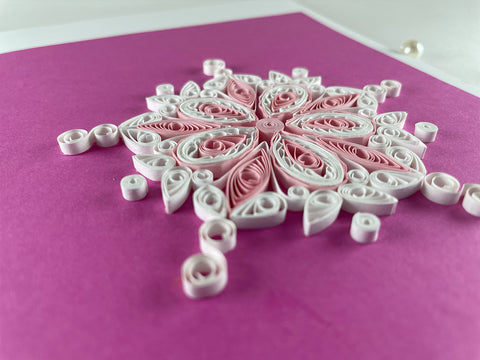 White & Pink Mandala Card