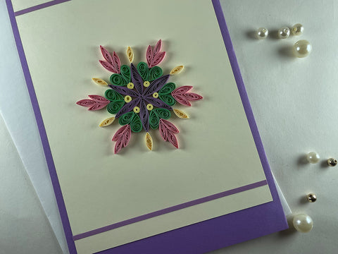Green & Pink Mandala Card