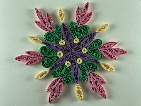 Green & Pink Mandala Card