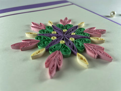 Green & Pink Mandala Card