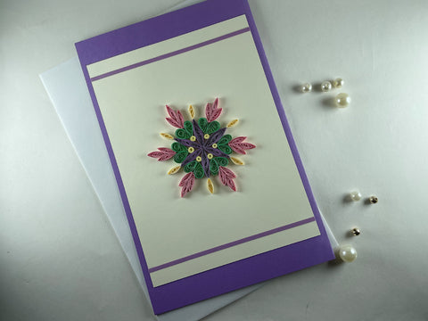 Green & Pink Mandala Card