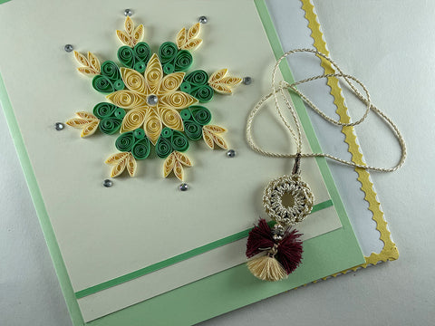 Vinusto- 'Chakra' Crochet Bhai Bhabhi Rakhi with tessals