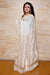 Chanderi Hand Loom Mercerized Silk Saree in Off White