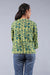 Pleated Top in Green & Yellow Hand Block Printed Cotton