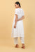 A Line Kimono Sleeves White Cotton Kurta & Salwar With Pink Chanderi Dupatta (Set of 4)