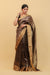 Golden Brown Handwoven Chanderi Saree With Jaal Work
