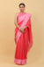 Pink With Gold Strips Handwoven  Chanderi Saree