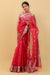 Ruby Pink Handwoven Katan Silk Saree With Silver Border and Vinusto Motifs