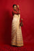 Handcrafted Gold Stripe & Ivory Zari Saree (Handloom)